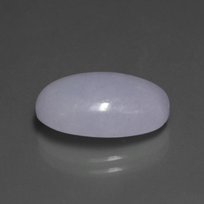 Jadéite bleue naturelle coupe ovale, 8,65 ct, opaque