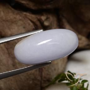 Jadéite Gris naturelle ovale, 10.44 ct, Translucide