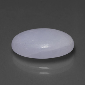 Jadéite bleue naturelle coupe ovale, 8,74 ct, translucide
