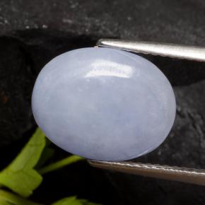 Jadéite Violet clair naturelle Coupe ovale, 5.51 ct, Translucide