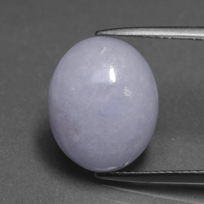 Jadéite bleue naturelle coupe ovale, 7,04 ct, opaque