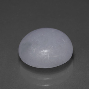 Jadéite bleue naturelle coupe roude, 6,78 ct, translucide