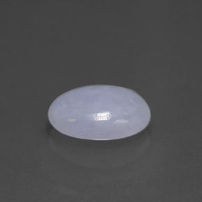 Jadéite bleue naturelle coupe ovale, 2,53 ct, translucide