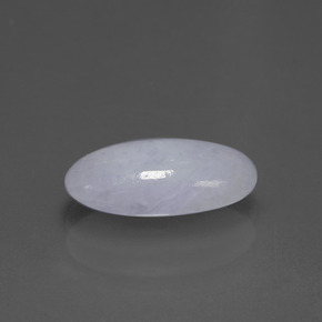 Jadéite bleue naturelle coupe ovale, 2,81 ct, opaque