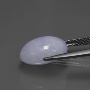 Jadéite Lavande naturelle Coupe ovale, 6.57 ct, Opaque