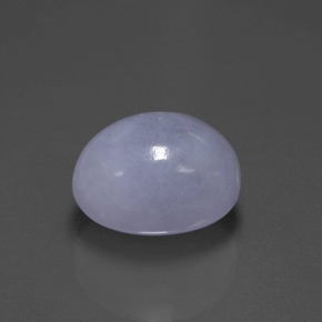 Jadéite bleue naturelle coupe ovale, 7,88 ct, opaque