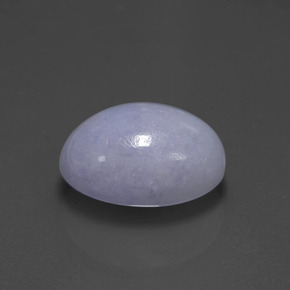 Jadéite bleue naturelle coupe ovale, 7,41 ct, opaque