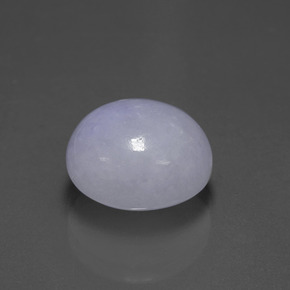 Jadéite bleue naturelle coupe ovale, 7,70 ct, translucide