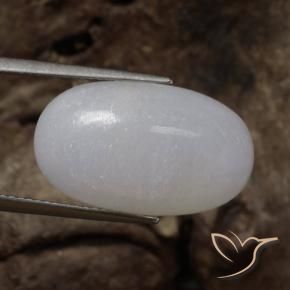 Jadéite Gris moyen naturelle ovale, 16.11 ct, Translucide