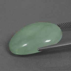 Jadéite Vert naturelle Coupe ovale, 27.45 ct, Translucide