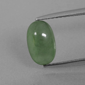 Jadéite Vert naturelle Coupe ovale, 2.06 ct, Transparent