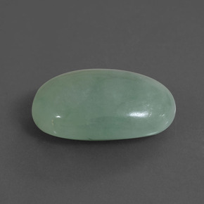 Jadéite vert naturelle coupe ovale, 18,38 ct, translucide