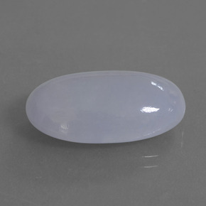 Jadéite bleue naturelle coupe ovale, 20,87 ct, translucide
