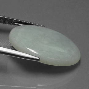 Jadéite Vert naturelle Coupe ovale, 18.53 ct, Translucide