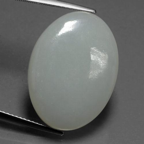 Jadéite vert naturelle coupe ovale, 20,83 ct, translucide