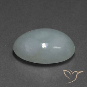 Jadéite Vert moyen naturelle ovale, 9.73 ct, Translucide
