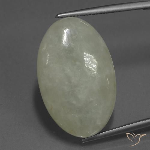 31.57ct Naturel Vert clair chaud Jadéite, ovale, Translucide