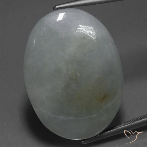 40.64ct Naturel Vert moyen Jadéite, ovale, Translucide