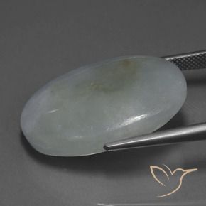 Jadéite Vert moyen naturelle ovale, 40.64 ct, Translucide