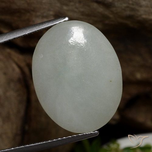 10.12ct Naturel Gris moyen Jadéite, ovale, Translucide