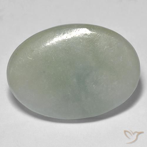 Jadéite Vert moyen naturelle ovale, 10.10 ct, Translucide
