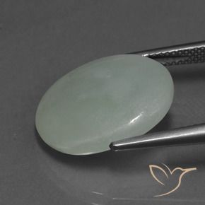 Jadéite Vert moyen naturelle ovale, 10.74 ct, Translucide