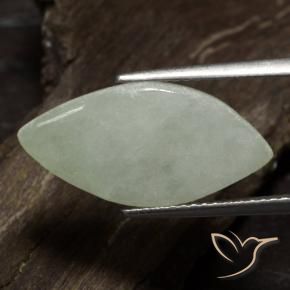 Jadéite Gris vert naturelle Marquise, 6.29 ct, Translucide