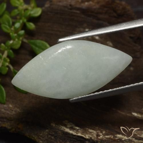 Jadéite Vert moyen naturelle Marquise, 8.14 ct, Translucide