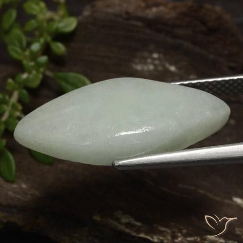 Jadéite Vert moyen naturelle Marquise, 8.14 ct, Translucide