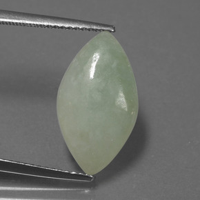 Jadéite vert naturelle marquise, 5,03 ct, translucide