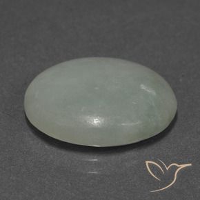 Jadéite Vert moyen naturelle ovale, 10.08 ct, Translucide
