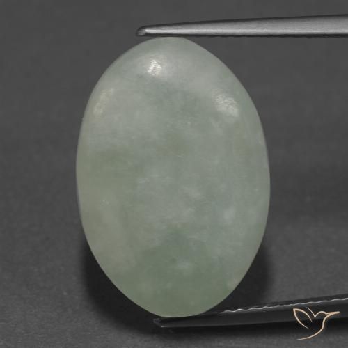 9.94ct Naturel Gris vert Jadéite, ovale, Translucide