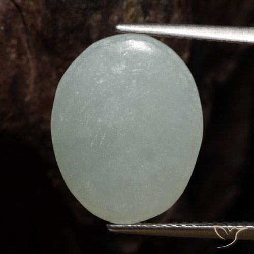 6.76ct Naturel Vert clair Jadéite, ovale, Translucide