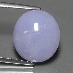 Jadéite bleue naturelle coupe ovale, 8,93 ct, translucide