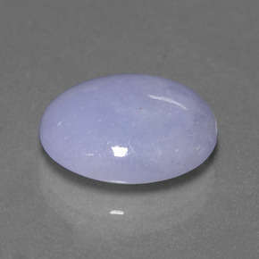 Jadéite bleue naturelle coupe ovale, 8,93 ct, translucide