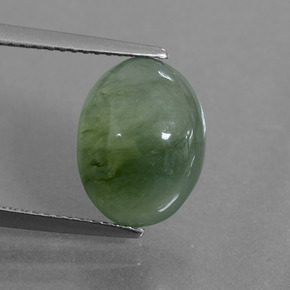 Jadéite Vert naturelle Coupe ovale, 5.99 ct, Translucide