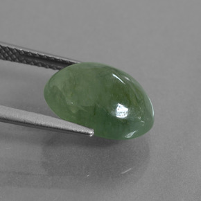 Jadéite Vert naturelle Coupe ovale, 5.99 ct, Translucide