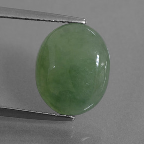 Jadéite Vert naturelle Coupe ovale, 5.96 ct, Translucide