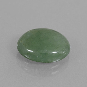 Jadéite vert naturelle coupe ovale, 4,05 ct, translucide