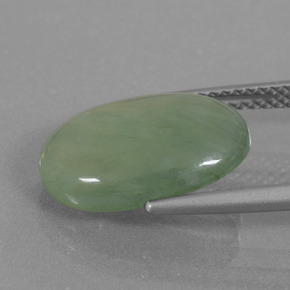 Jadéite Vert naturelle Coupe ovale, 5.67 ct, Translucide