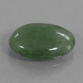 Jadéite vert naturelle coupe ovale, 6,58 ct, translucide