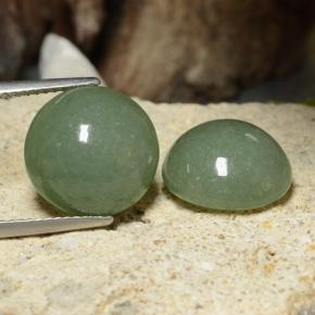 Achetez naturel 17.30ct Vert moyen Jadéite gems, Coupe roude, En provenance Myanmar chez GemSelect. En stock, livraison internationale!