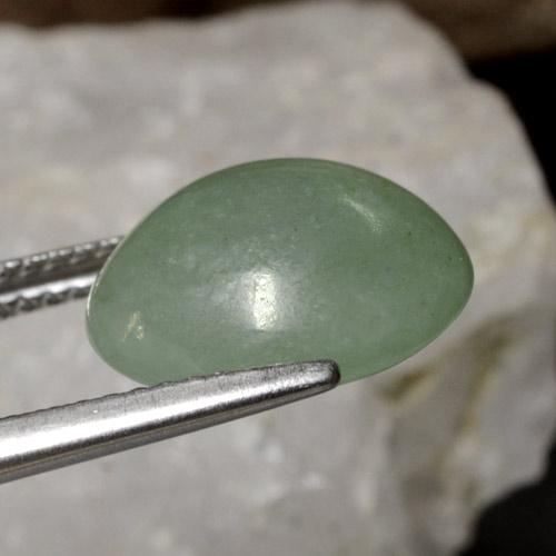 Jadéite Vert moyen naturelle Coupe roude, 6.93 ct, Translucide