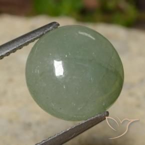 Jadéite Vert chaud naturelle Tour, 5.81 ct, Translucide