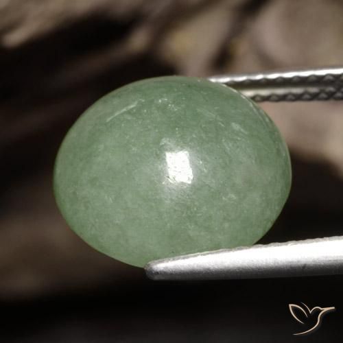 Jadéite Vert moyen naturelle Tour, 7.98 ct, Translucide