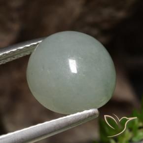 Jadéite Vert forêt pâle naturelle Tour, 6.51 ct, Translucide