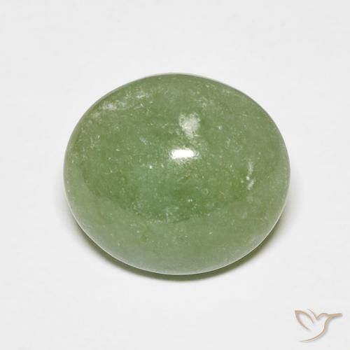 Jadéite vert naturelle coupe ovale, 6,79 ct, translucide