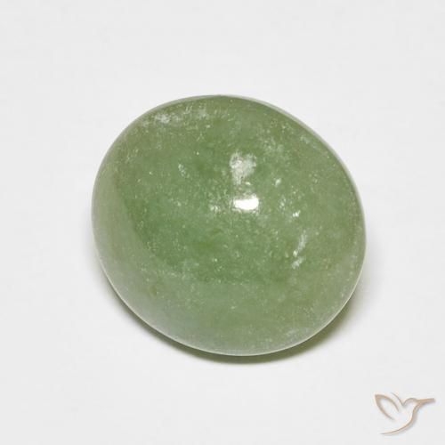 Jadéite vert naturelle coupe ovale, 6,79 ct, translucide