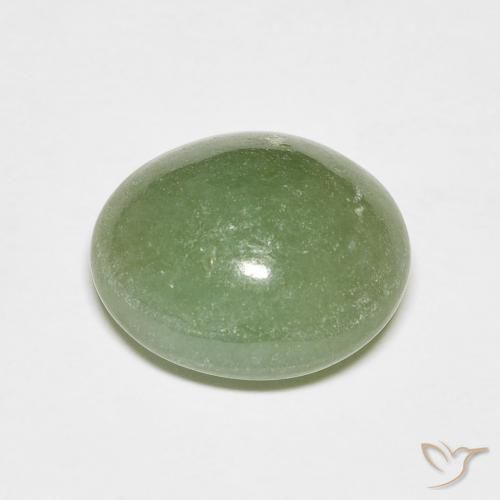 Jadéite vert naturelle coupe ovale, 6,79 ct, translucide