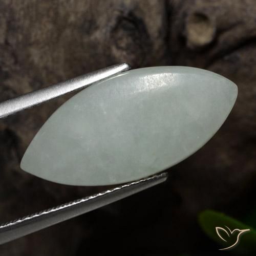 Jadéite Vert clair naturelle Marquise, 7.16 ct, Translucide